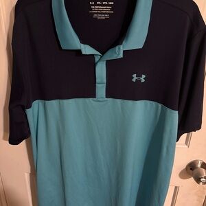 Under Armour Men's Polo Shirt - Navy and Teal